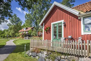 Historic summer houses in Sigtuna, Stockholm County, Sweden