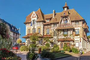 Calvados Prints: Historic Town Hall in Blonville-sur-Mer, Calvados, Normandy, France