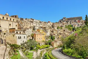 Historic Town Prints: Historic town view, Ragusa Ibla, Ragusa province, Sicily, Italy
