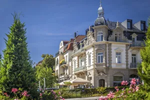 Historic villa at the spa gardens of Bad Nauheim, Taunus, Hesse, Germany