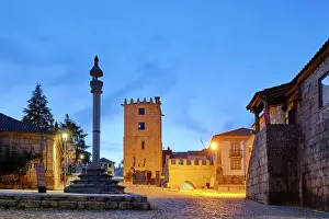 Illumination Prints: The historical center of Aguiar da Beira dating back to the 12th century. Portugal