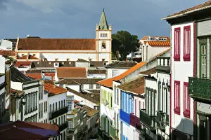 Volcanic Islands Prints: Historical center of Angra do Heroismo (UNESCO World Heritage Site) with the Motherchurch