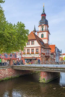 Odenwald Prints: Historical city hall, Erbach, Odenwald, Hesse, Germany