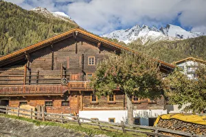 Fruit Tree Prints: Historical farm in Obermauern, Virgen valley, East Tyrol, Austria