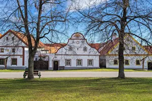 Ceska Republika Prints: Historical houses at Holasovice Historal Village Reservation
