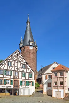 Saarland Prints: Historical market of Ottweiler, Saarland, Germany