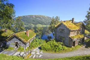 Western Norway Prints: The historical village museum of Astruptunet, Sogn og Fjordane, Norway