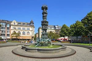 History column on Josef-Gorres-Platz, Koblenz, Rhineland-Palatinate, Germany