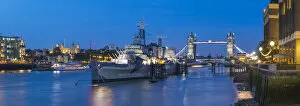 Images Dated 17th May 2018: HMS Belfast & Tower of London, London, England, UK