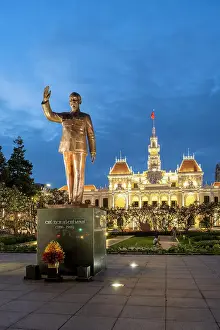 Ho Chi Minh statue & People's Committee of Ho Chi Minh City (City Hall), Ho Chi Minh City (Saigon), Vietnam