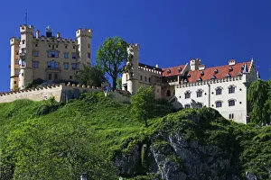 Hohenschwangau Prints: Hohenschwangau Castle viewed from the village of Hohenschwangau, Schwangau