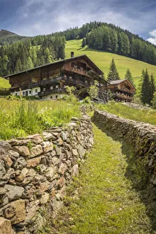 Hohlweg Gasse above Innervillgraten in Villgratental, East Tyrol, Tyrol, Austria Hohlweg Gasse above Innervillgraten in Villgratental, East Tyrol, Tyrol, Austria