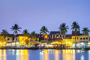 Hoi An Ancient Town on the Thu Bon River at night, Quang Nam Province, Vietnam