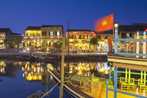Hoi An at dusk, Hoi An (UNESCO World Heritage Site), Quang Nam, Vietnam