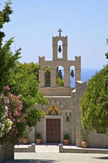 Belfry Collection: The Holy Convent Evangelismos, Patmos, Dodecanese, Greek Islands, Greece, Europe