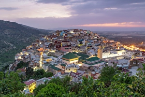 Meknes Prints: The holy town of Moulay Idris, near Meknes, Morocco