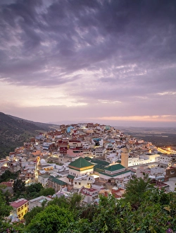 Meknes Prints: The holy town of Moulay Idris, near Meknes, Morocco