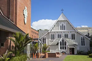 Auckland Prints: Holy Trinity Cathedral and St Marys Church, Parnell, Auckland, North Island