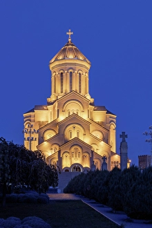 Blue Hour Prints: Holy Trinity Cathedral, Tbilisi, Georgia