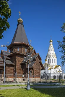 Former Soviet Union Prints: Holy Trinity Church & All Saints Church, Minsk, Belarus
