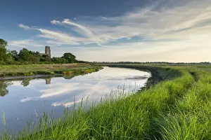 Holy Trinity Church & Clouds Reflecting in River Blyth, Blythburgh, Suffolk, England