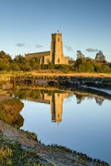 Images Dated 1st June 2021: Holy Trinity Church Reflecting in River Blyth, Blythburgh, Suffolk, England