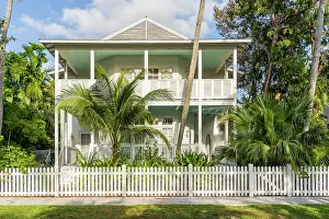 Kew West Prints: A home in the Truman Annex, Old Town, Key West, Florida, USA