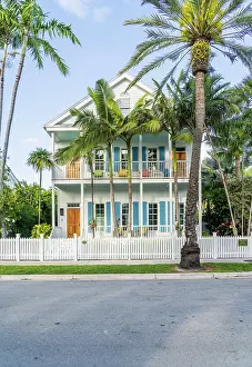 Residential Prints: A home in the Truman Annex, Old Town, Key West, Florida, USA