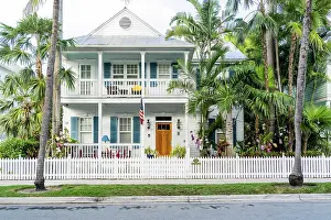 Kew West Prints: A home in the Truman Annex, Old Town, Key West, Florida, USA