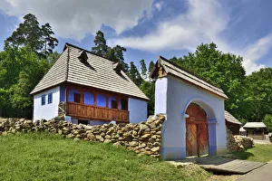 Transylvanian Prints: Homestead of a gold ore miner. Corna, Alba county