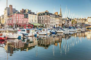 Honfleur harbor in the morning light, Calvados, Normandy, France