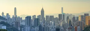 Hong Kong Island skyline at sunset, Hong Kong