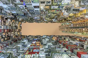Apartments Prints: Hong Kong, Quarry Bay district with popular buildings