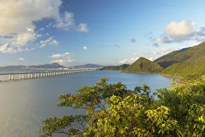 Images Dated 1st July 2020: Hong Kong-Zhuhai-Macau bridge and Hong Kong International Airport, Lantau Island