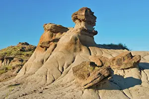Hoodoo Prints: Hoodoo with fallen caps, Badlands