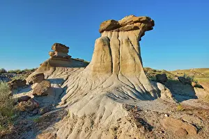 Alberta Prints: Hoodoos with cap intact, Badlands