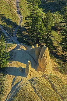 Images Dated 11th July 2023: Hoodoos at western edge of Kootenay National Park, , British Columbia, Canada