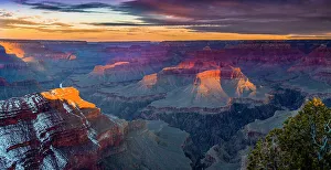 Native Prints: Hopi Point sunrise, Grand Canyon, South Rim Grand Canyon National Park, Arizona, USA