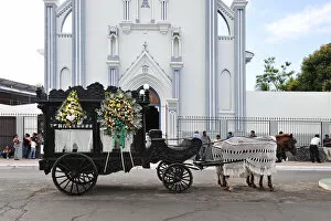 Images Dated 2nd May 2012: Horse drawn Hearse in Granada, Nicaragua, Central America