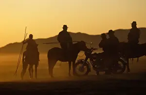 Herders Prints: Horse Herders returning home after a Horse Festival in Karakorum