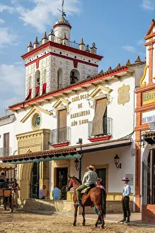 Rocio Prints: Horseman, Romeria de El Rocio pilgrimage, El Rocio, Huelva, Andalusia, Spain