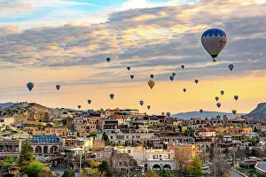 Balloon Prints: Hot air balloons over the village of Goreme