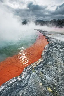 Hot Spring Prints: Hot spring Champagne Pool - New Zealand, North Island, Bay of Plenty, Waiotapu
