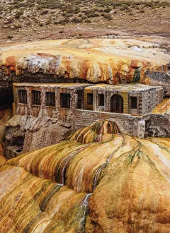 Images Dated 29th September 2017: Hot Springs in Puente del Inca, Central Andes, Mendoza Province, Argentina