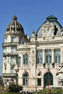 Historical Centre Prints: Hotel Astoria and Bank of Portugal. Architecture of the beginnings of the 20th century