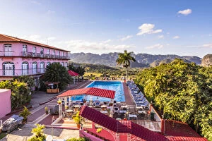 Images Dated 29th May 2020: Hotel Horizontes Los Jazmines overlooking Vinales Valley, Pinar del Rio Province, Cuba
