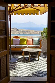 Dodecanese Islands Gallery: Hotel interior detail, Lindos, Rhodes, Greece