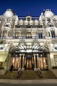 Images Dated 14th February 2020: Hotel de Paris Monte-Carlo at Night, Monte Carlo, Monaco