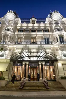 Le Midi Prints: Hotel de Paris Monte-Carlo at Night, Monte Carlo, Monaco