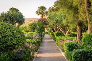 Maltese Prints: Hotel Phoenicia, Garden, Valletta, Malta